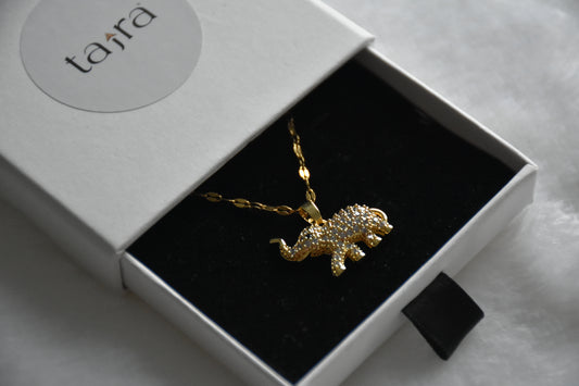 'Hasthi' Stainless Steel Elephant Necklace (Gold)