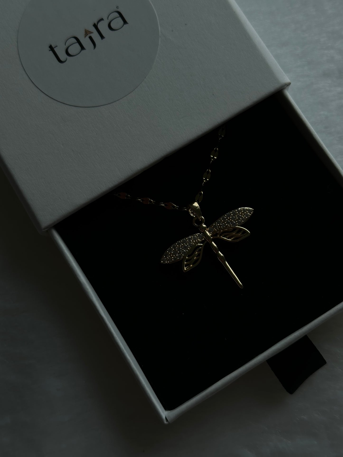 'Teevra' Stainless steel Dragonfly Necklace